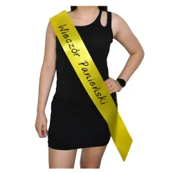 Szarfa ŻÓŁTA Wieczór Panieński